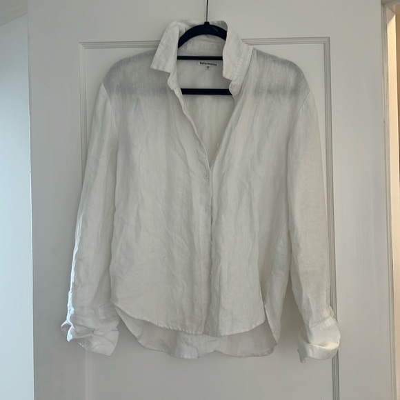 Reformation Andy Oversized Linen Shirt - Picture 2 of 5